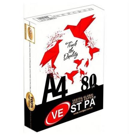 A4 - Vestpa 80 gr Beyaz A4 Fotokopi Kağıdı 1 Paket (500 Adet)